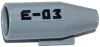 LEGO part Engine, Smooth Large, 2 x 2 Thin Top Plate with 'E-03' Pattern Model Left Side (Sticker) - Set 60093 4868bpb011L