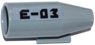 LEGO onderdeel Engine, Smooth Large, 2 x 2 Thin Top Plate with 'E-03' Pattern Model Left Side (Sticker) - Set 60093 (4868bpb011L)