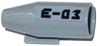 LEGO onderdeel Engine, Smooth Large, 2 x 2 Thin Top Plate with 'E-03' Pattern Model Right (Sticker) - Set 60093 (4868bpb011R)
