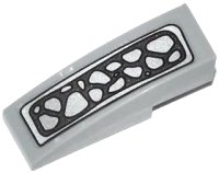 LEGO part Slope, Curved 3 x 1 with Silver Crocodile Scales Pattern (Sticker) - Set 70126 50950pb078