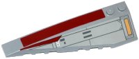 LEGO part Wedge 10 x 3 Left with Dark Red Stripe and SW V-Wing Starfighter Pattern (Stickers) - Set 75039 50955pb019