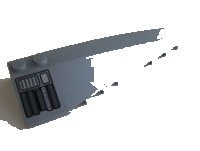 LEGO part Wedge 10 x 3 Right with Silver Machinery Pattern (Sticker) - Set 8036 50956pb003