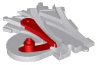 LEGO onderdeel Duplo, Train Track Switcher with Red Switch 51943c01