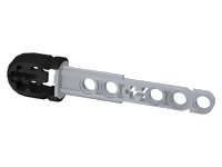 LEGO onderdeel Projectile Arrow, Liftarm Shaft with Molded Black Flexible Rubber Hollow End Pattern 57028pb01