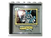 LEGO part Panel 1 x 6 x 5 with Framed Picture of Ice Emperor, Runes and Brick Wall Pattern on Inside (Sticker) - Set 70678 59349pb200