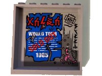 LEGO part Panel 1 x 6 x 5 with 'WORLD TOUR SOLD OUT 1985' Pattern on Inside (Sticker) - Set 70640 59349pb206