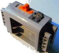 LEGO part Electric 9V Battery Box 4 x 11 x 7 PF with Orange Switch 59510c00
