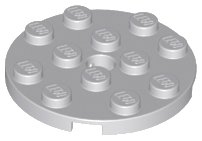 LEGO part Plate, Round 4 x 4 with Hole (60474)