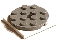 LEGO part Turntable 4 x 4 x 2/3 with White Square Base, Free-Spinning (60474 / 61485) 60474c03