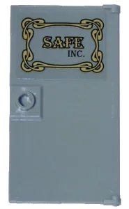 LEGO onderdeel Door 1 x 4 x 6 with Stud Handle with 'SAFE INC.' Pattern (Sticker) - Set 60137 (60616pb031)