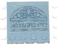 LEGO part Tile, Modified 4 x 4 with Studs on Edge with Runes and Celtic Knots Pattern (Sticker) - Set 4766 6179pb004