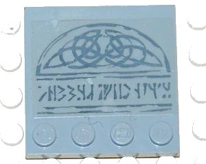 LEGO onderdeel Tile, Modified 4 x 4 with Studs on Edge with Runes and Celtic Knots Pattern (Sticker) - Set 4766 (6179pb004)