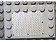 LEGO part Tile, Modified 4 x 6 with Studs on Edges with Black Rivets on Silver Tread Plate Pattern (Sticker) - Sets 7632 / 7945 6180pb025