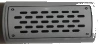 LEGO part Slope, Curved 2 x 4 Double with Groove with Panel with Black Vents and 4 Screws Pattern (Sticker) - Set 60122 6192bpb01