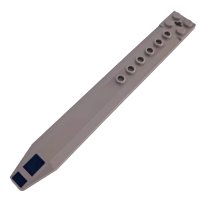 LEGO part Plate, Modified 2 x 16 with Dark Blue Rectangles Pattern (Sticker) - Set 75928 62743pb006