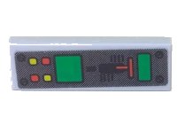 LEGO onderdeel Tile 1 x 3 with 'mph 345', 'GEAR 8', Gear Stick and Buttons Pattern (Sticker) - Set 7050 63864pb013