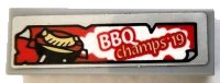 LEGO part Tile 1 x 3 with 'BBQ champs'19' and Hot Dog on Grille Pattern (Sticker) - Set 70436 63864pb247