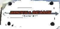 LEGO part Technic, Panel Plate 5 x 11 x 1 with 'BRICKS & BEAMS TRANSPORT' Pattern (Sticker) - Set 42062 64782pb047