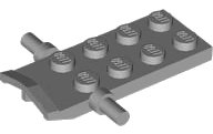 LEGO onderdeel Plate, Modified 2 x 4 with Lever End and Bar Handles on Sides 6512