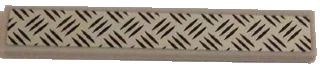 LEGO onderdeel Tile 1 x 6 with Silver Tread Plate Pattern (Sticker) - Sets 60081 / 60097 (6636pb103)