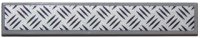 LEGO part Tile 1 x 6 with Silver Tread Plate Pattern (Sticker) - Set 60112 6636pb132