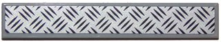 LEGO part Tile 1 x 6 with Silver Tread Plate Pattern (Sticker) - Set 60112 (6636pb132)