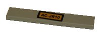 LEGO part Tile 1 x 6 with 'AC-JR10' Pattern (Sticker) - Set 76083 6636pb192