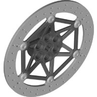 LEGO part Technic, Steering Brake Disk 8 x 8 with Black Center Pattern 71711pb01