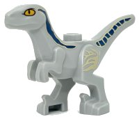LEGO part Dinosaur Raptor / Velociraptor Baby with Dark Blue and Tan Markings Pattern (Jurassic World Beta) 77862pb01
