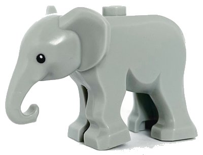 LEGO onderdeel Elephant, Baby with Black Eyes and White Pupils Pattern (79297pb01)