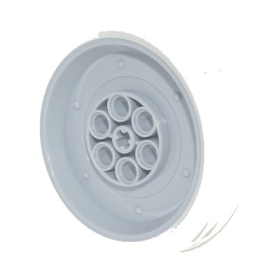 LEGO part Wheel 62.3mm D. x 20.3mm Motorcycle with Molded White Wall Outer Rim Pattern (84772pb01)