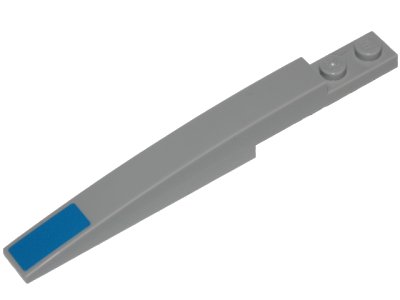 LEGO onderdeel Slope, Curved 10 x 1 with Blue Rectangle Pattern on Front (Sticker) - Set 75280 (85970pb026)