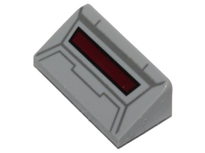 LEGO onderdeel Slope 30 1 x 2 x 2/3 with AT-AT Cockpit and Dark Red Slot Pattern (85984pb213)