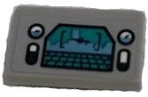 LEGO onderdeel Slope 30 1 x 2 x 2/3 with Control Panel with Head-Up Display (HUD) and Gauges Pattern (Sticker) - Set 76131 85984pb395