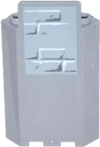 LEGO part Panel 3 x 3 x 6 Corner Wall without Bottom Indentations with Top Bricks Pattern (Sticker) - Set 70404 87421pb015
