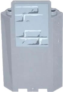 LEGO onderdeel Panel 3 x 3 x 6 Corner Wall without Bottom Indentations with Top Bricks Pattern (Sticker) - Set 70404 (87421pb015)