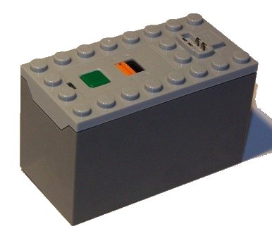 LEGO onderdeel Electric 9V Battery Box Power Functions (Non-Rechargeable) with Dark Bluish Gray Bottom (87513c01)