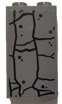 LEGO part Panel 1 x 2 x 3 with Side Supports - Hollow Studs with Cracked Wall Pattern (Sticker) - Set 60185 87544pb064