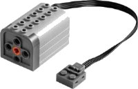 LEGO part Electric, Motor 9V Power Functions with Gear Reduction Ratio 9.5 : 1 87577c01