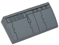 LEGO part Slope, Curved 2 x 4 x 2/3 with Bottom Tubes with SW Millennium Falcon Pattern 1 (Sticker) - Sets 7965 / 75105 88930pb022
