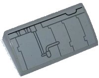 LEGO part Slope, Curved 2 x 4 x 2/3 with Bottom Tubes with SW Millennium Falcon Pattern 2 (Sticker) - Sets 7965 / 75105 88930pb023