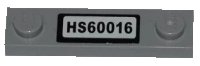 LEGO part Plate, Modified 1 x 4 with 2 Studs without Groove with 'HS60016' Pattern (Sticker) - Set 60016 92593pb014