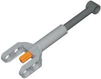 LEGO part Technic Linear Actuator Mini with Dark Bluish Gray Head and Orange Axle 92693c01