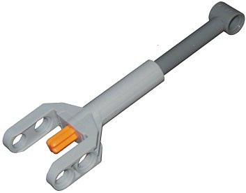 LEGO onderdeel Technic Linear Actuator Mini with Dark Bluish Gray Head and Orange Axle (92693c01)