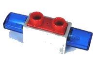 LEGO onderdeel Duplo Siren with Light and Sound, 1 x 2 Base with Red 2 Stud Button on Top and Trans-Dark Blue Light Covers 92914c01