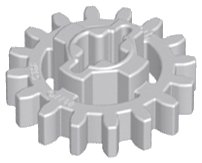 LEGO part Technic, Gear 16 Tooth - Axle Hole with Closed Sides (94925)