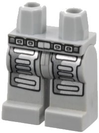 LEGO onderdeel Hips and Legs with Belt and Silver Armor Pattern 970c00pb0051