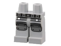 LEGO part Hips and Legs with Belt and Large Silver Knee Pads Pattern 970c00pb0719