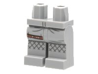 LEGO onderdeel Hips and Legs with Reddish Brown Strap, Dark Bluish Gray Mesh on Knees Pattern 970c00pb1285