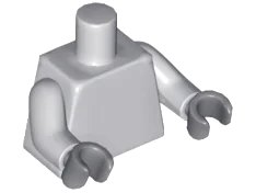 LEGO onderdeel Torso Plain / Light Bluish Gray Arms / Dark Bluish Gray Hands (973c047)